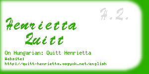 henrietta quitt business card